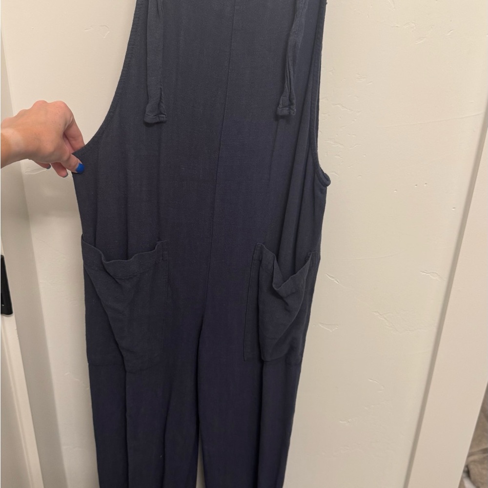 Natural Life Navy Jumpsuit Versatile and Comfortable